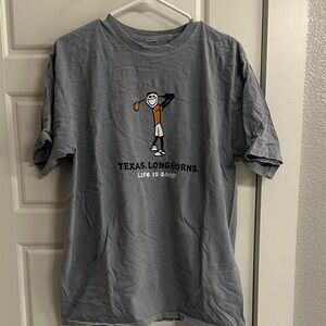 Life Is Good Men's Gray Texas Longhorns Tee